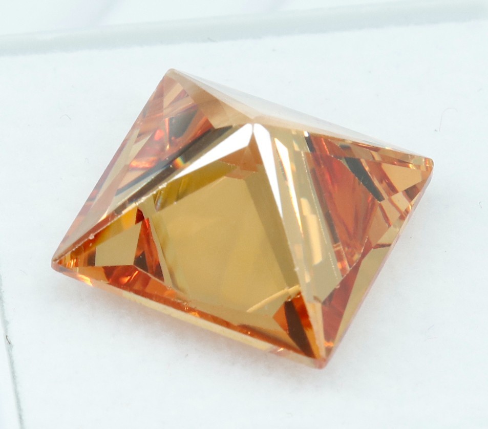 Certified 22.40 Ct NATURAL Yellow Zircon Princess Cut Cambodia Loose A+ GEMSTONE