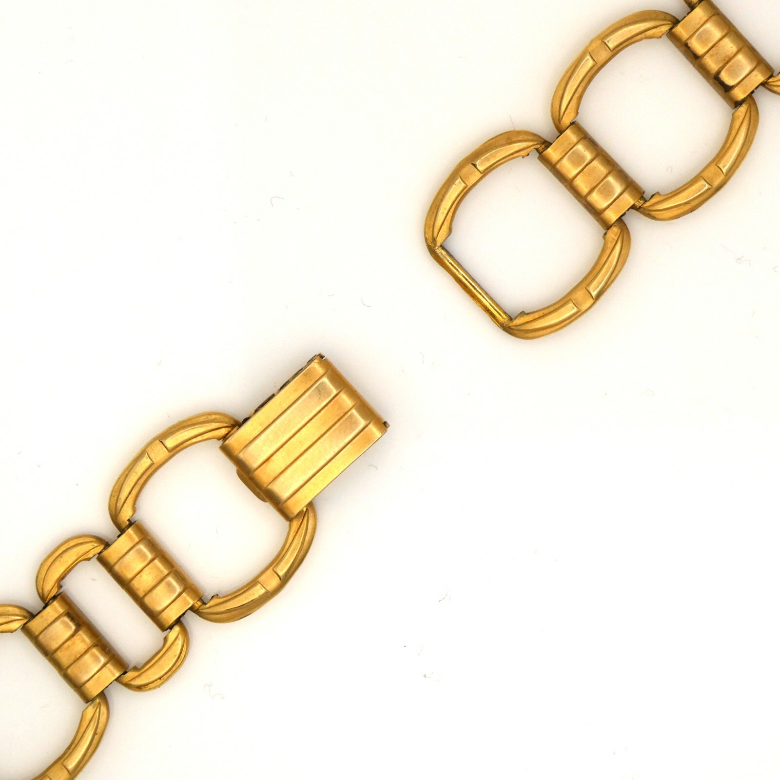 Vintage Lustern 18.7 mm g.f. open link wristwatch bracelet with jewelry clasp