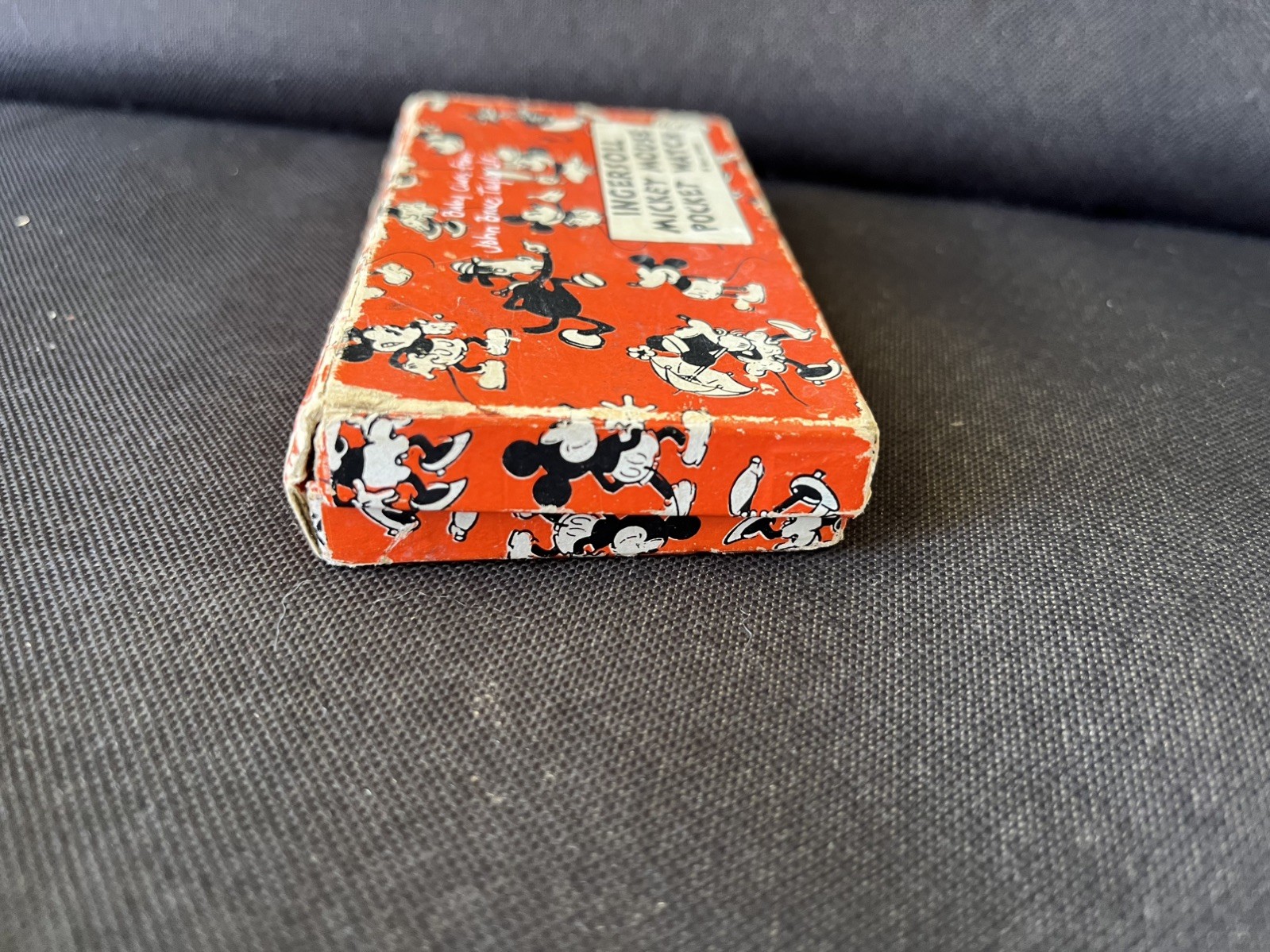 Walt Disney Ingersoll MICKEY MOUSE Pocket Watch Box Red(Used Box Only)