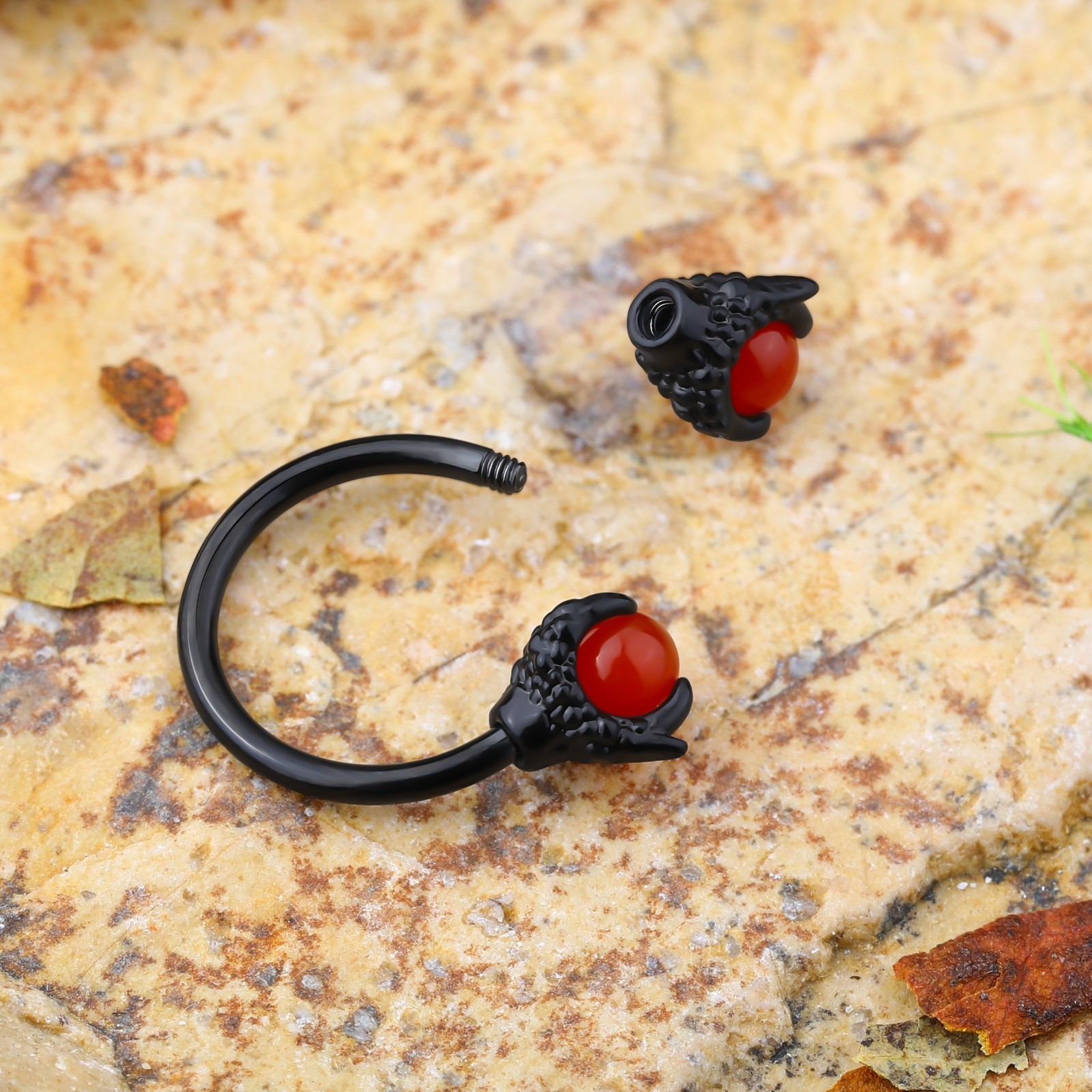 16G 316L Surgical Steel Circular Piercing Septum Ring Earring Weight Horse Shoes