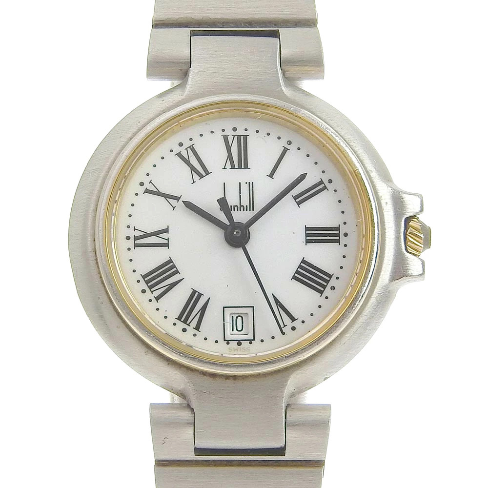 Dunhill Millennium wristwatch Stainless Steel Silver Quartz Analog White Dial La