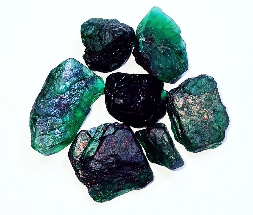 Natural Emerald Rough Loose Gemstone 170.25 Ct Lot With Free Gift