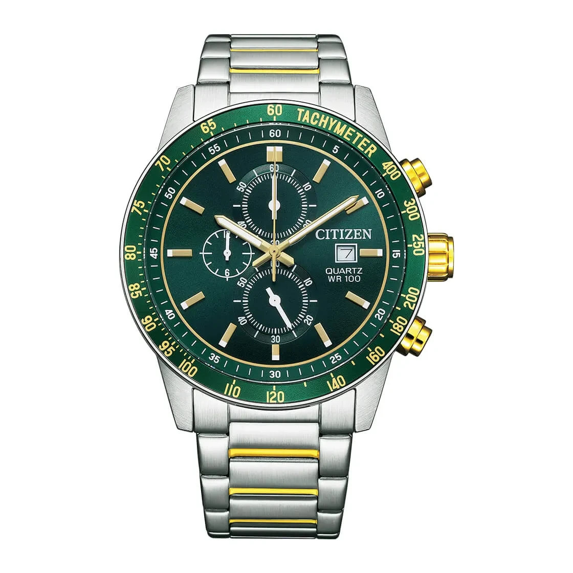 CITIZEN AN3689-55X Green Dial Stainless Steel Chronograph Men’s Quartz Watch