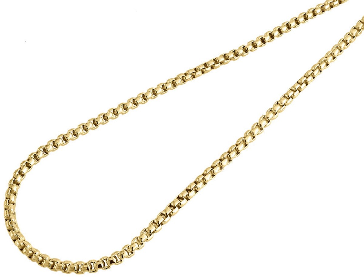 Men&Women’s 18K Yellow Gold Filled 20 inch 3mm wide Round Box Chain Necklace F5K