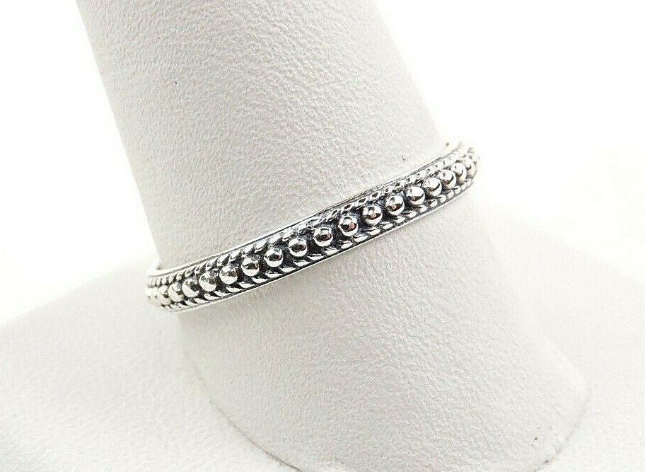 Sterling Silver Textured 3 mm Wide Band Ring – Free Gift Packaging
