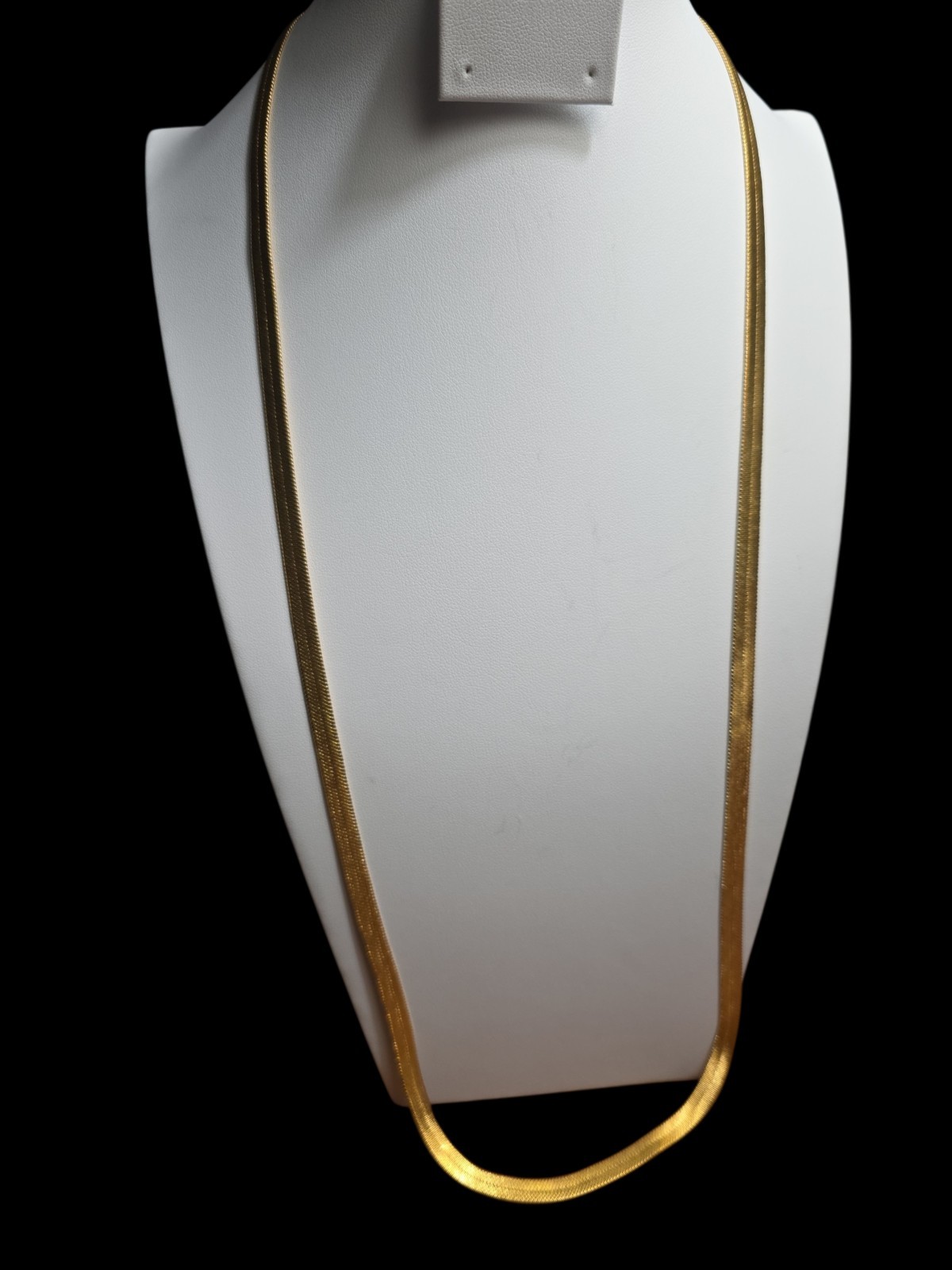 Vintage Napier Goldtone Herringbone Signed Necklace 28 In
