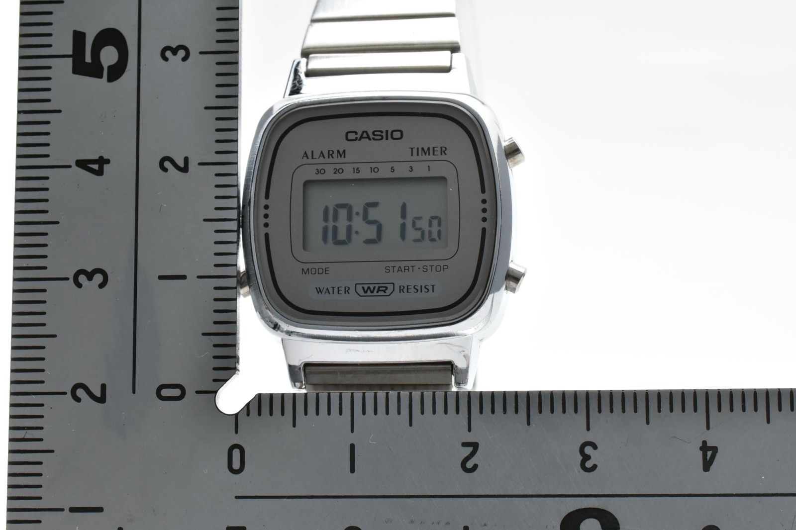 【EXC+５】CASIO LA670WE Digital Alarm Chronograph Quartz Women’s Watch Silver CHINA