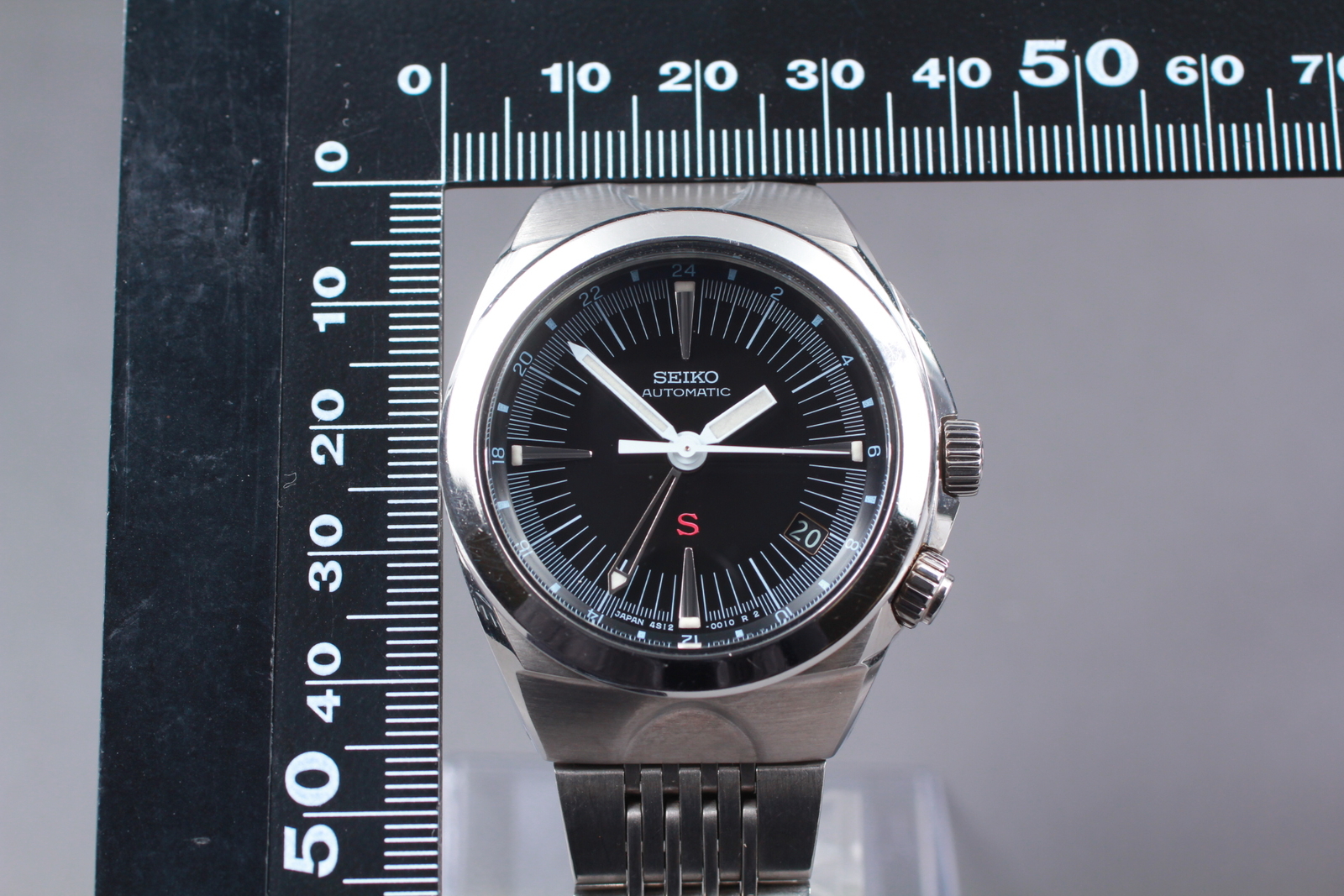Vintage SEIKO SUS 4S12-0010 Black Automatic 100M 25J 39mm Men’s Watch JAPAN Z439
