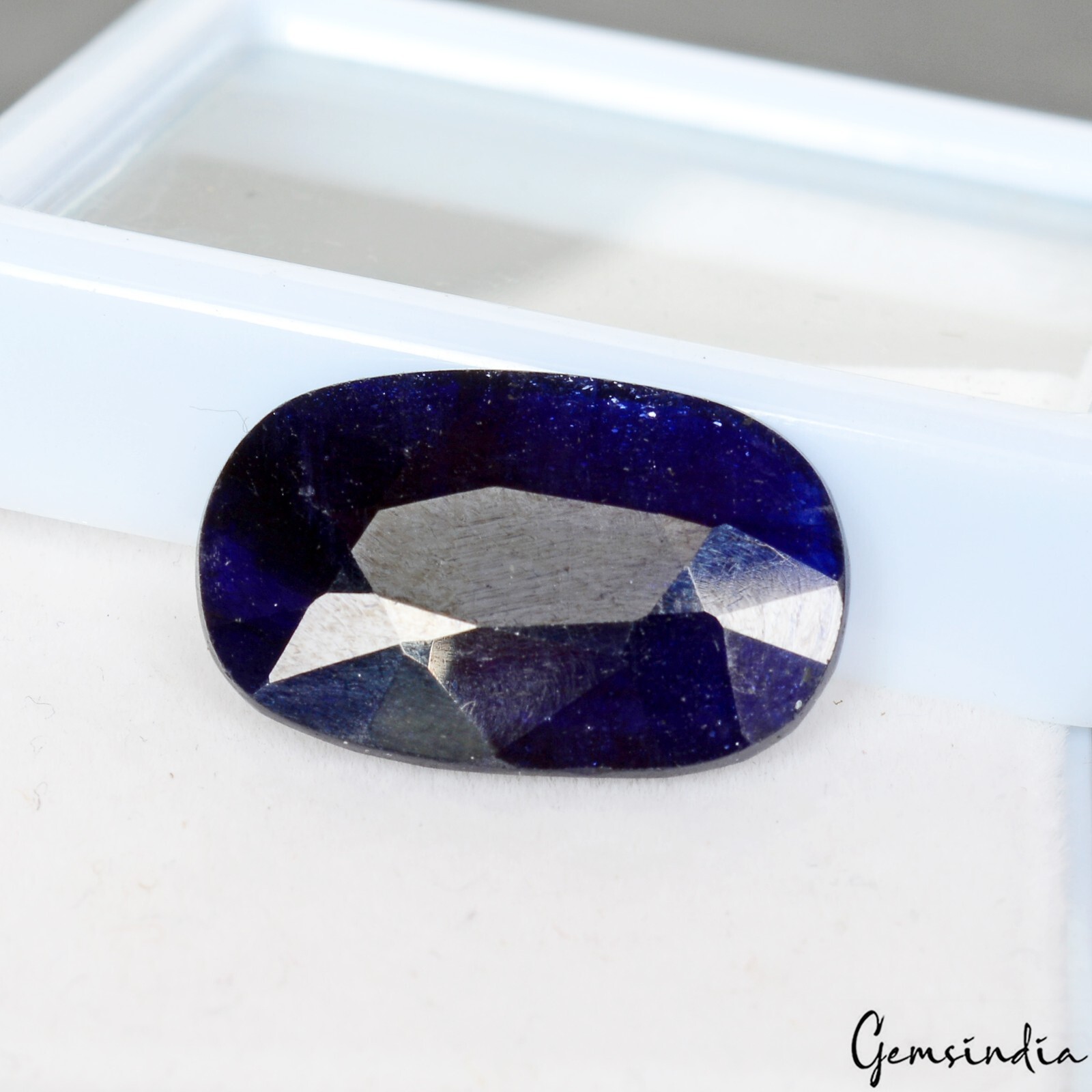 13.90 Cts Natural Sapphire Ceylon Royal Blue Oval Faceted Cut Ring Size Gemstone