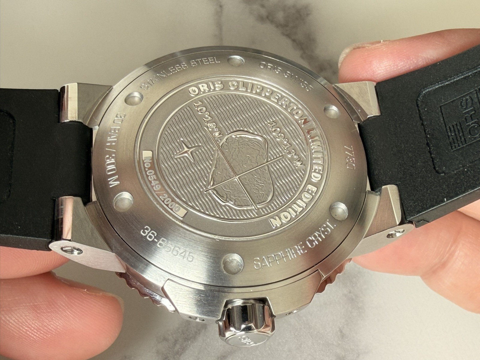 Oris Aquis Watch Special Edition Clipperton Model. Excellent Condition