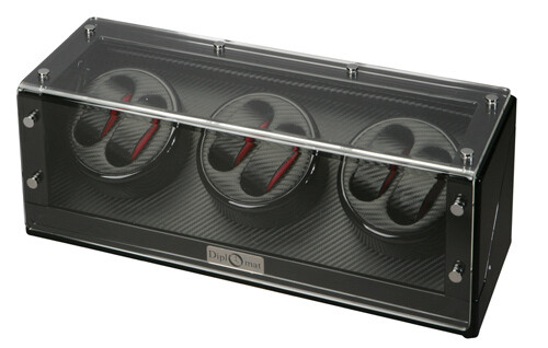 Diplomat Black Wood Six Watch Winder 6 Watches 31-477 Free US Shipping