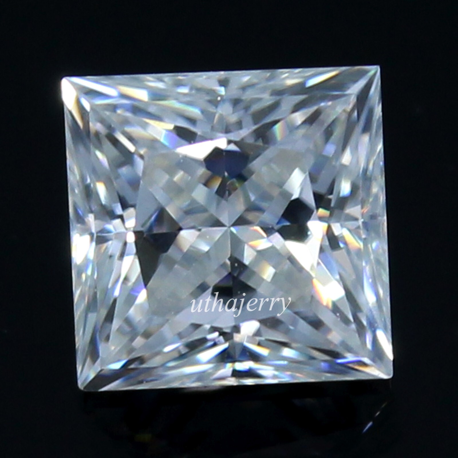 Natural Certified DE Color VVS1 Excellent 7.00 MM Princess White Diamond UT01