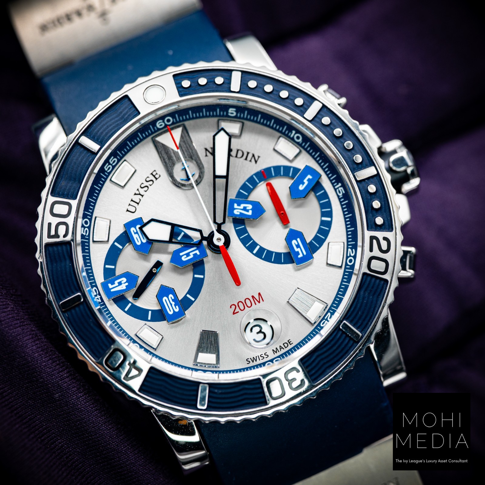 Ulysse Nardin Maxi Marine Diver Chronograph blue 43 8003-102-3/91