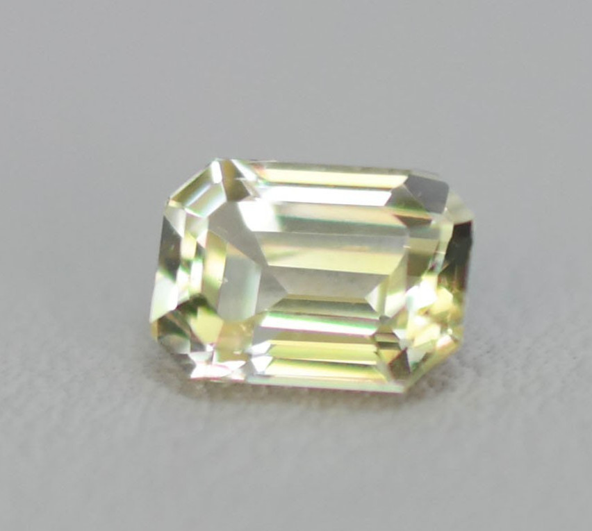 1.55ct Unheated Yellow Sapphire OCT 7x5mm Pastel Yellow 100% Genuine Sapphire