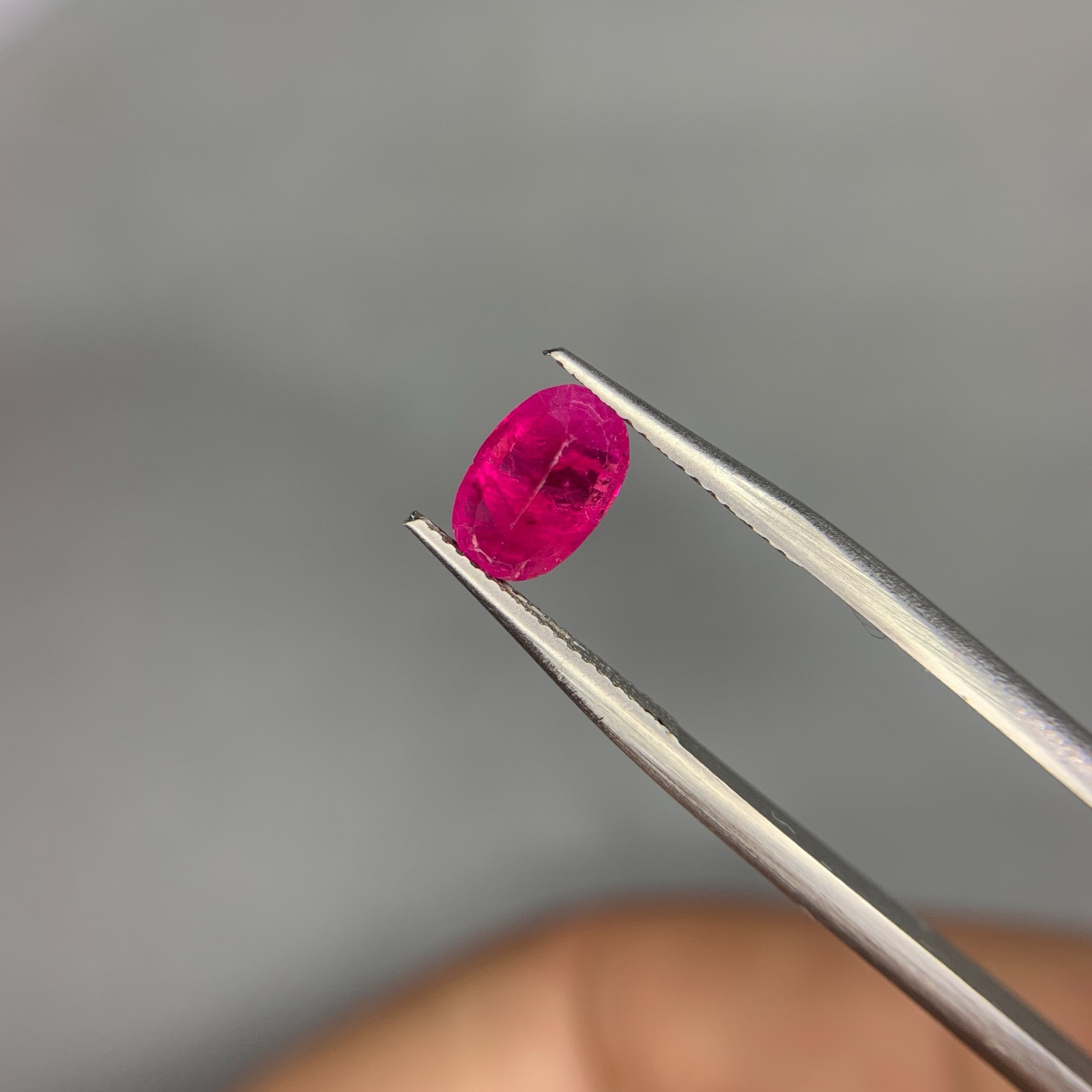 Natural Faceted Ruby Oval Cut Loose Gemstone-1.39 Carats