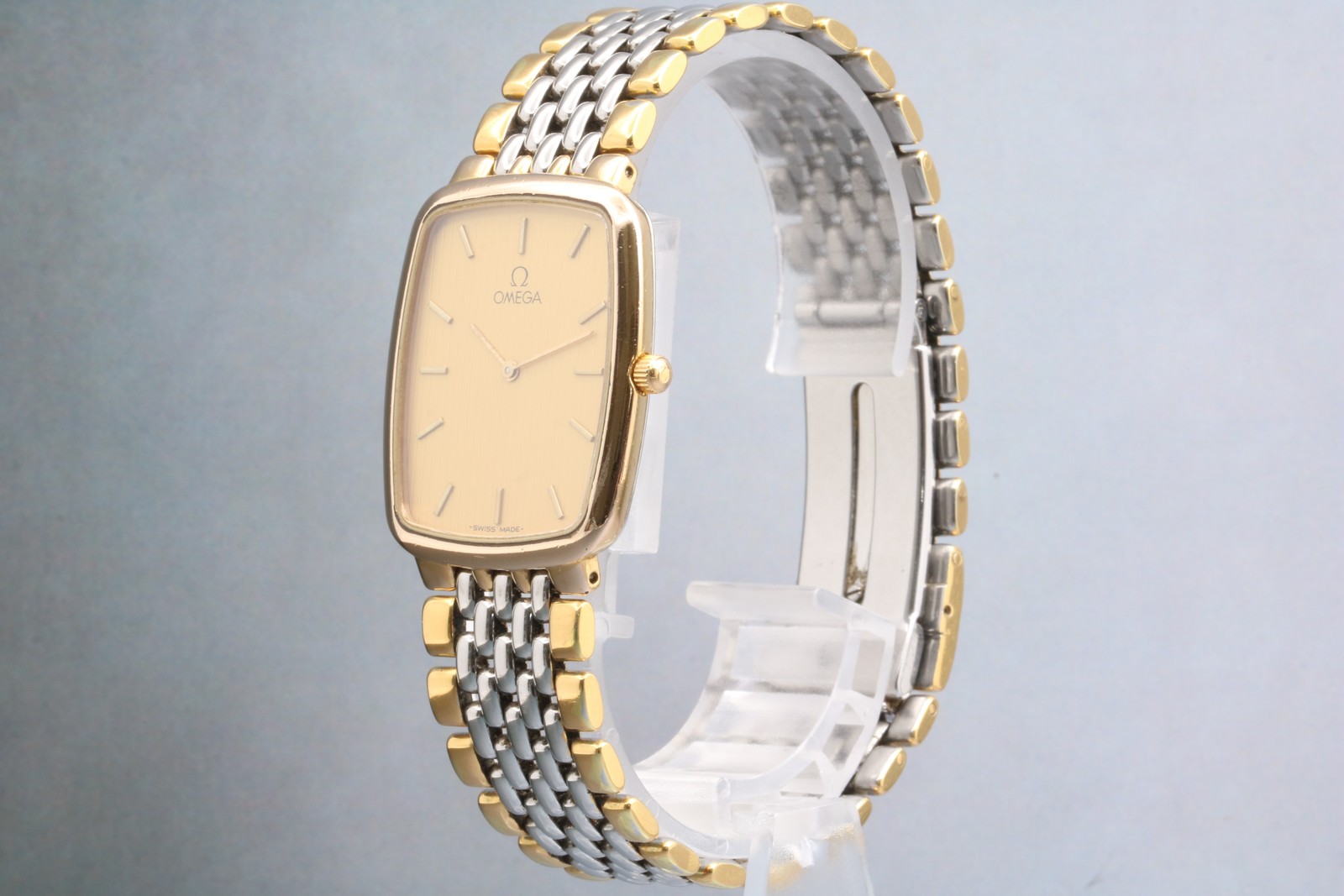 [Near MINT] Vintage OMEGA De Ville Cal.1378 Gold Square Quartz Men’s Watch JAPAN