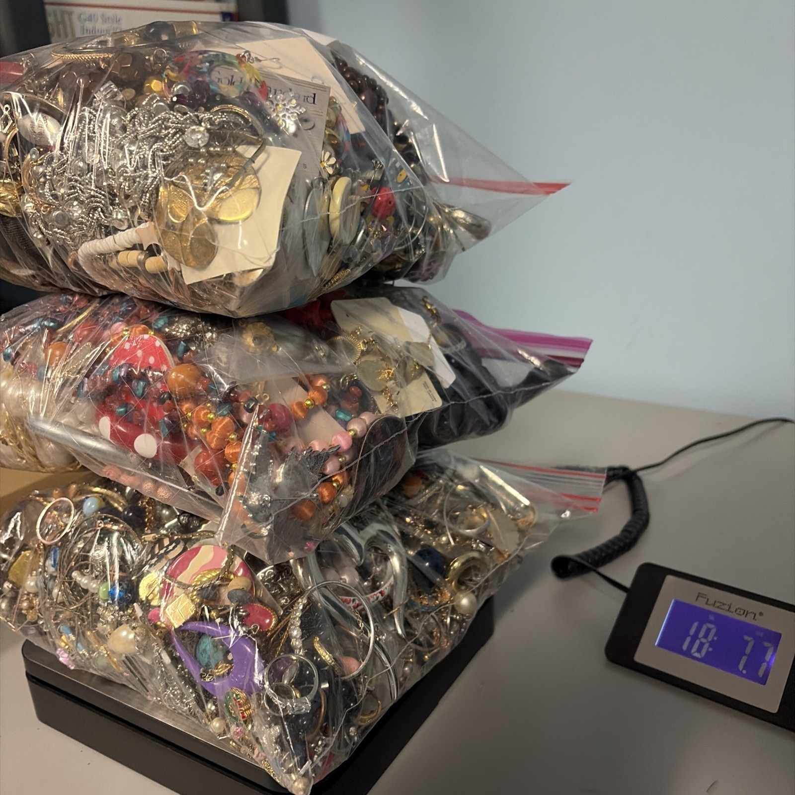 18 LB lot of vintage to now costume jewelry for parts & repair & Other Items