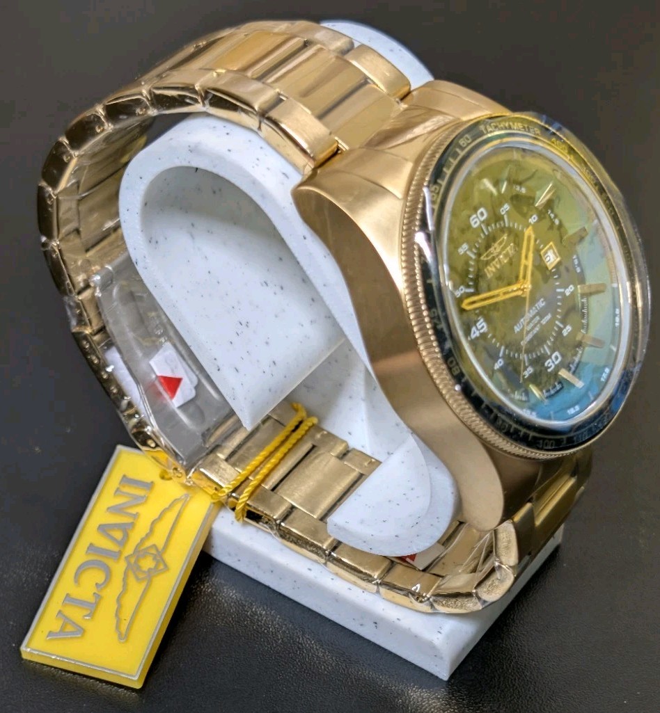 Invicta Speedway 50mm Automatic Men’s Watch (Model 48079) – Gold & Green