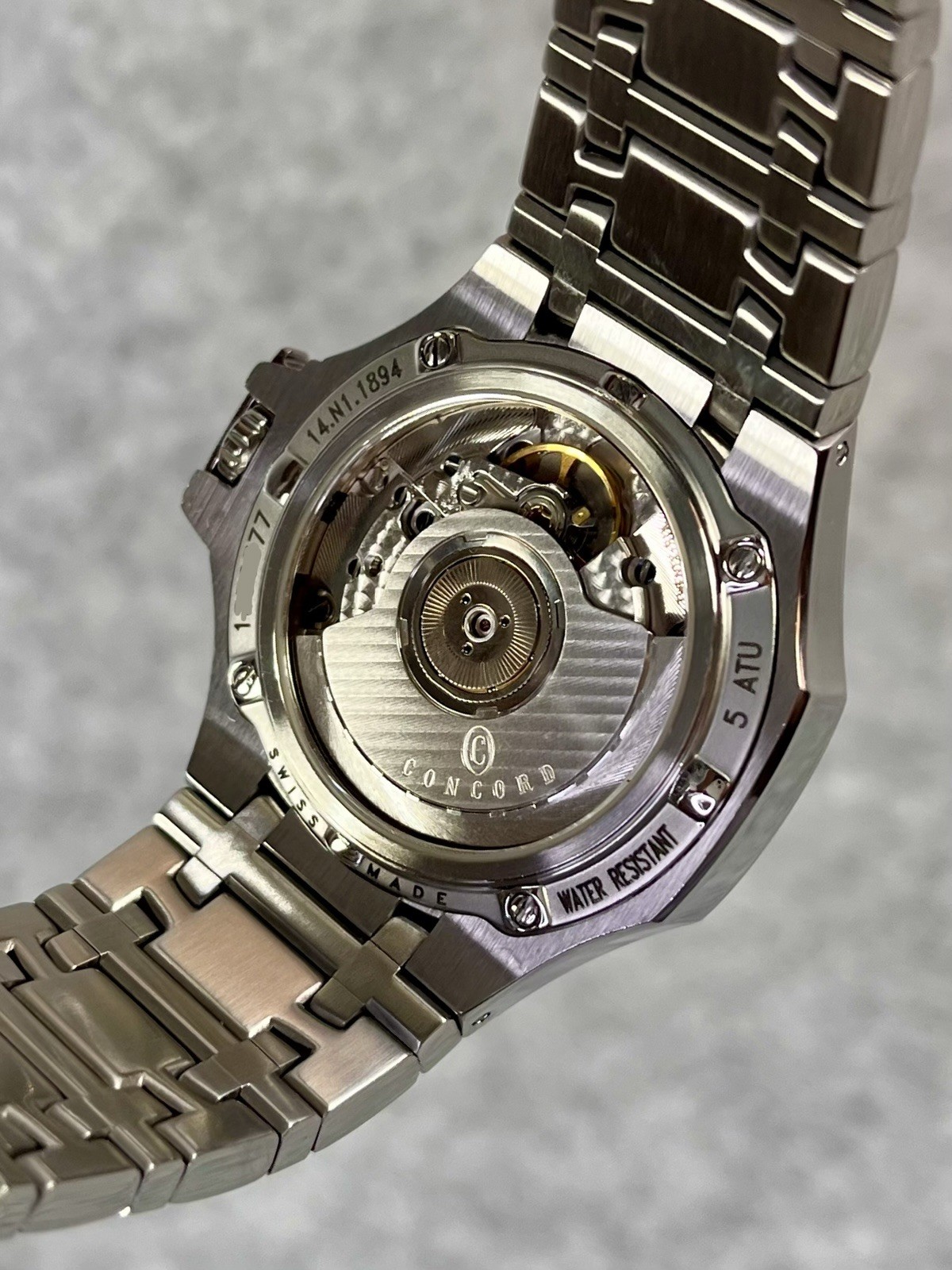 Concord Saratoga Big Date 38mm Automatic Watch Stainless Steel ETA Movement Box