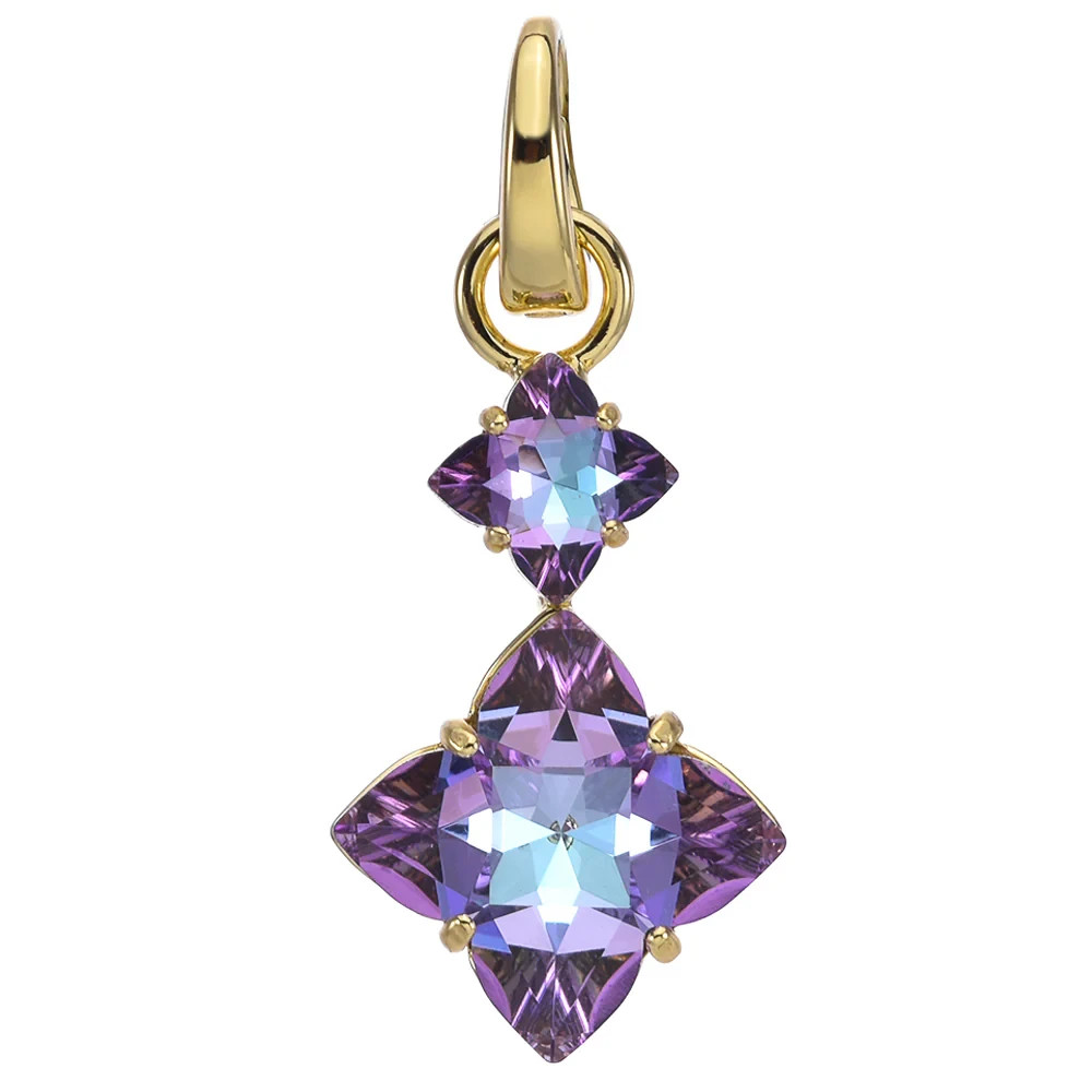Kirks Folly Mystic Lavender Open Ring Charm Goldtone