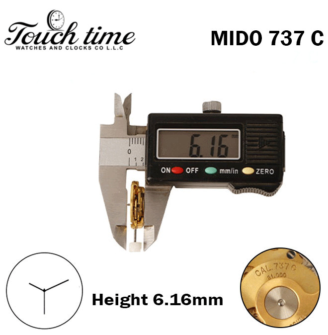 MIDO 737 C-Swiss Automatic Movement-H:6.16mm-17 Jewels-Without Disk-3 Hands