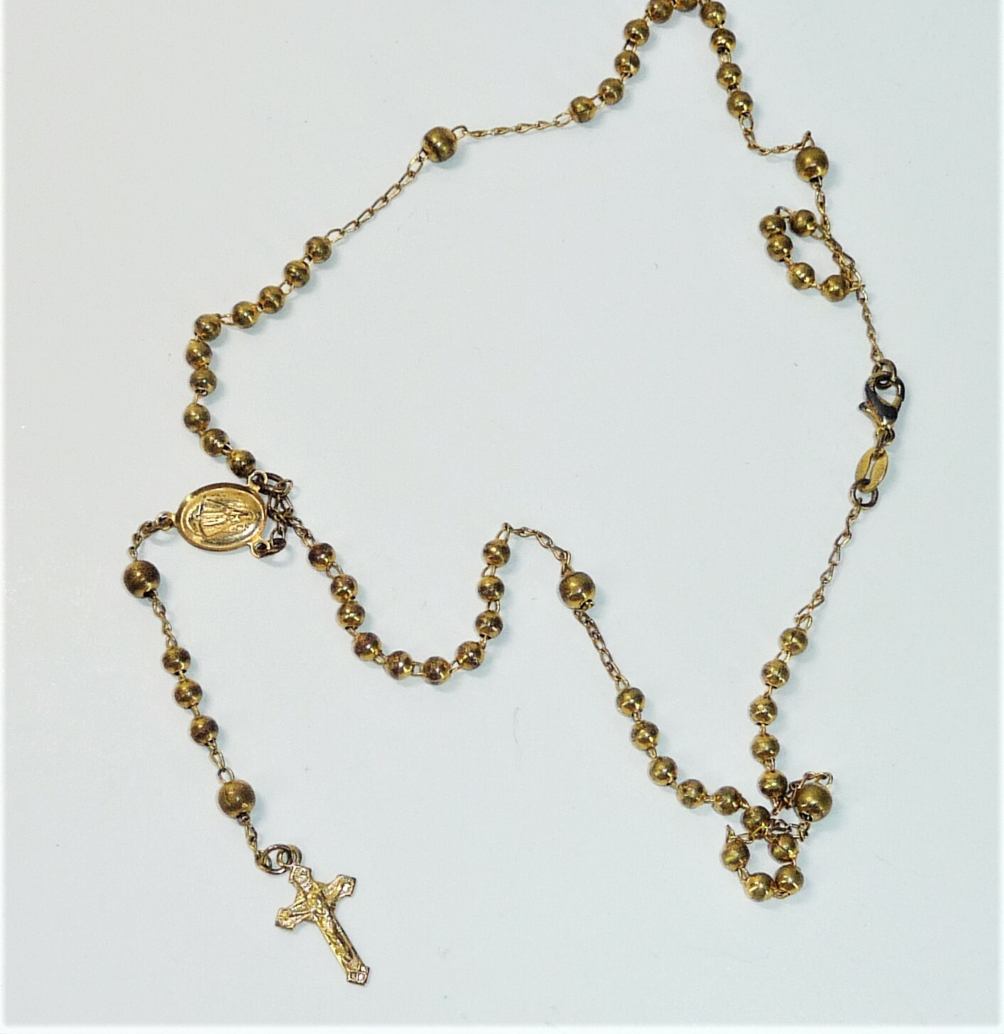Milanus Rosary Christian Cross Ornate Embellished Faith Necklace