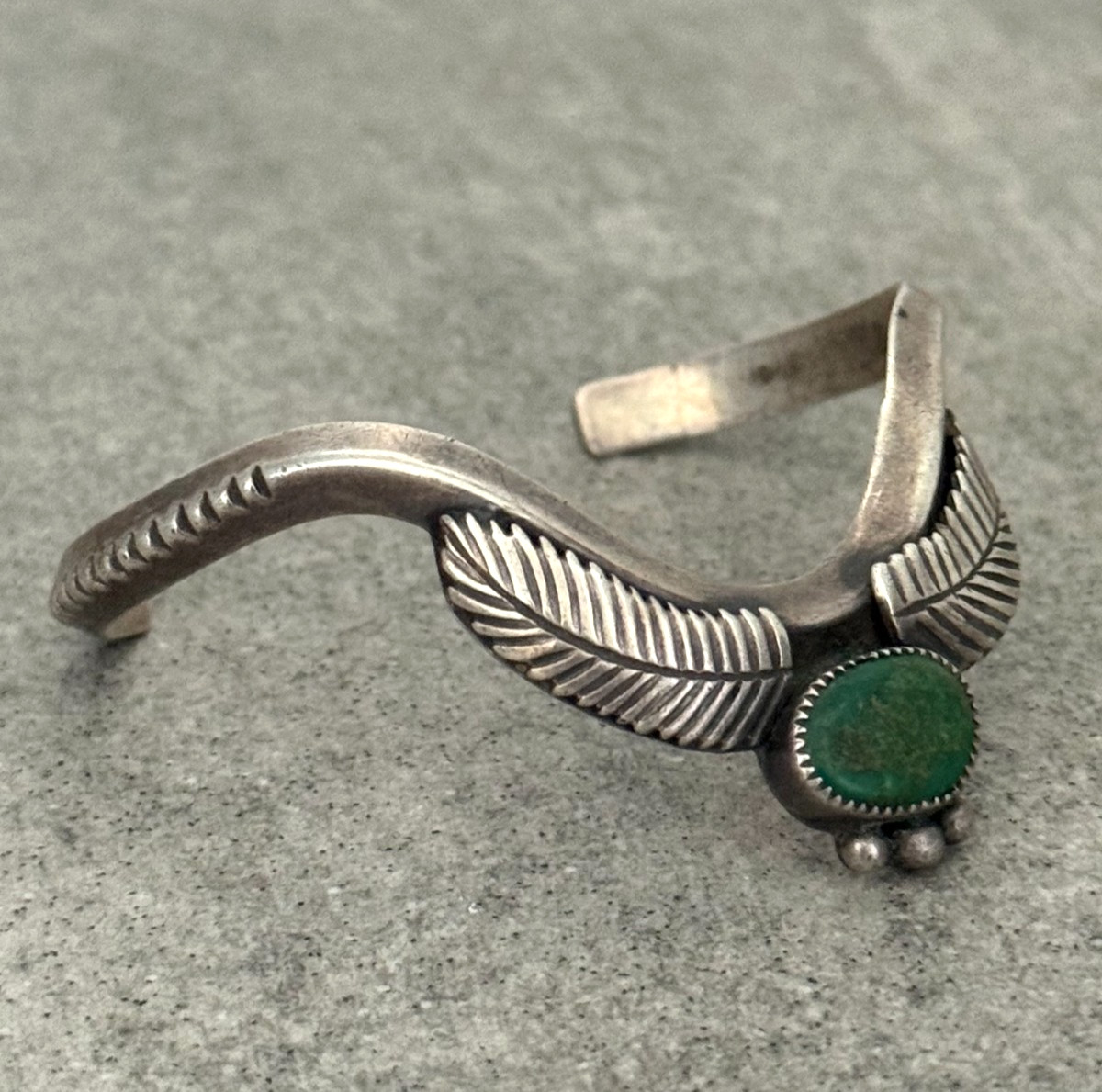 OLD Vintage Native American NAVAJO Turquoise Silver Bracelet 6.3 in