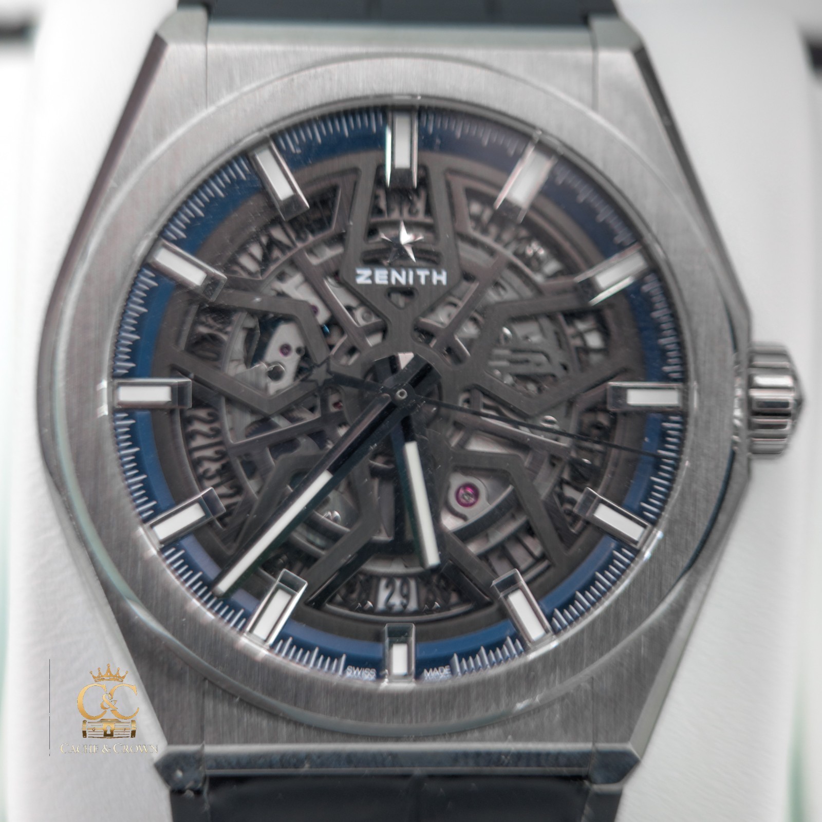 Zenith Defy 95.9000.670/78.R584 Titanium Skeleton Box Papers 41mm