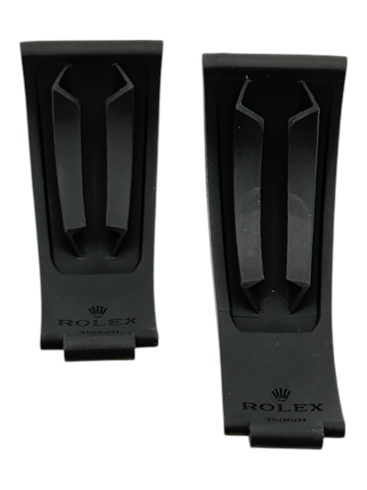 Rolex Daytona Oysterflex Black Rubber Silicon Diver Strap SET 20mm (E + F) NEW