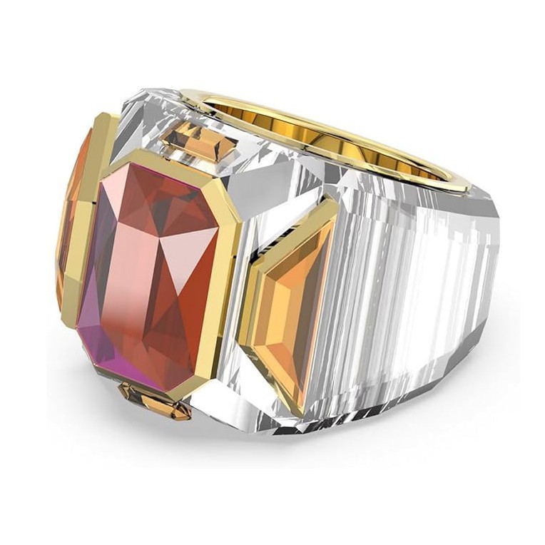 NIB AUTH SWAROVSKI Chroma Ring, Pink, Gold plated #5600660, 5607365, 5607363