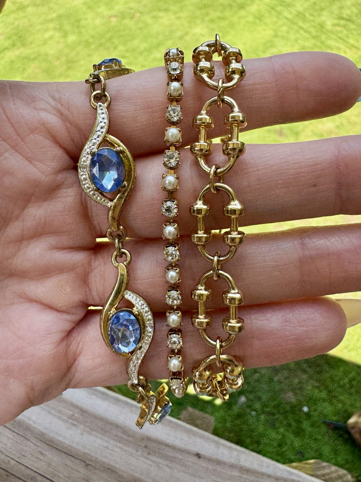 Lot of 3 Avon Gold Tone Bracelets.