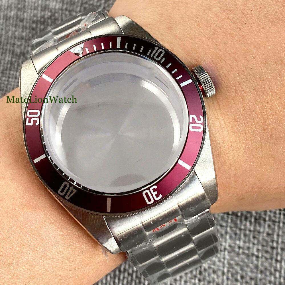 41mm 316L Mens Watch Case Fits NH35A NH36A ETA 2824 ST2130 PT5000 Sapphire Glass