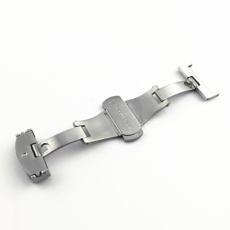 Premium Brushed Stainless Steel Butterfly Buckle Metal Clasp 12 14 16 18 20mm