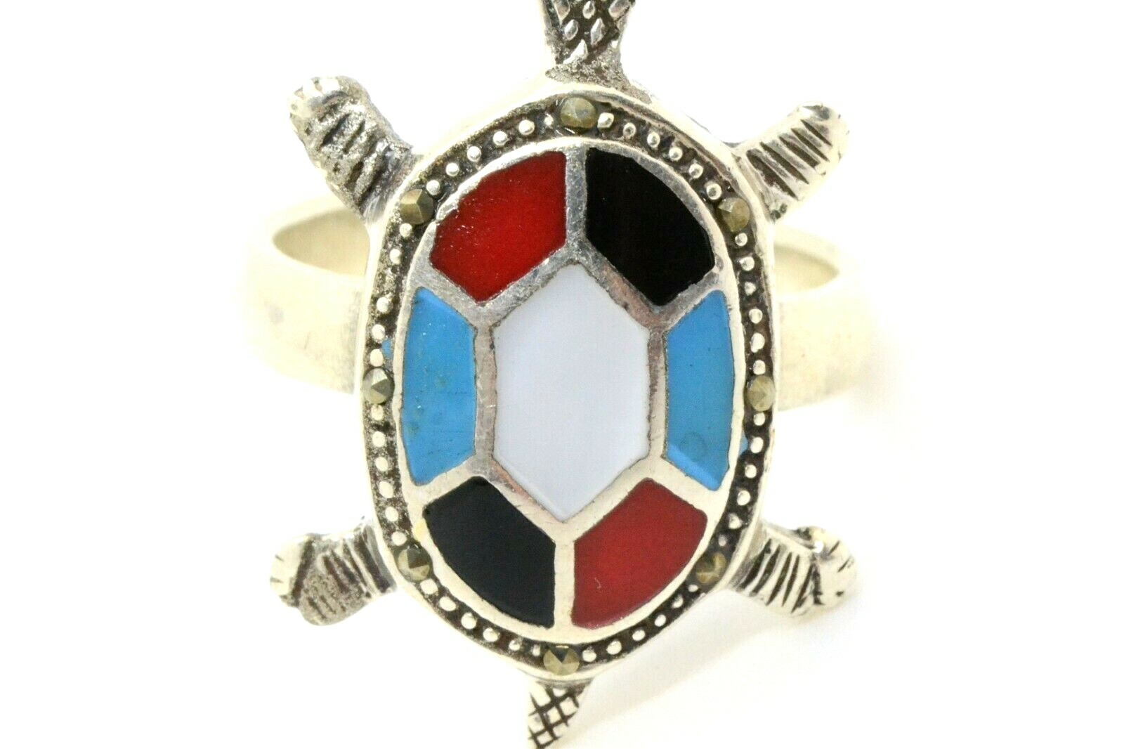 Mexico designer ring 925 silver turtle silver turtle Mexico native Aztec