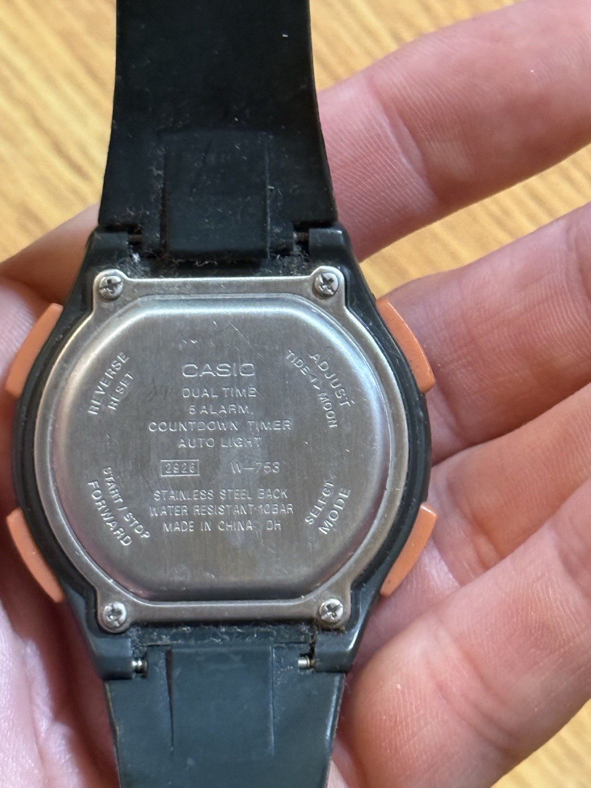 Casio W-753 Quartz Digital Sport Watch Tide Graph Dual Time Alarm 100m Black