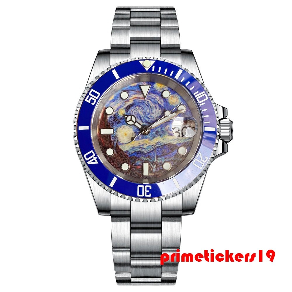 Tandorio Full Lume Starry Sky Dial Date NH35 Men’s 40mm Automatic Watch Sapphire