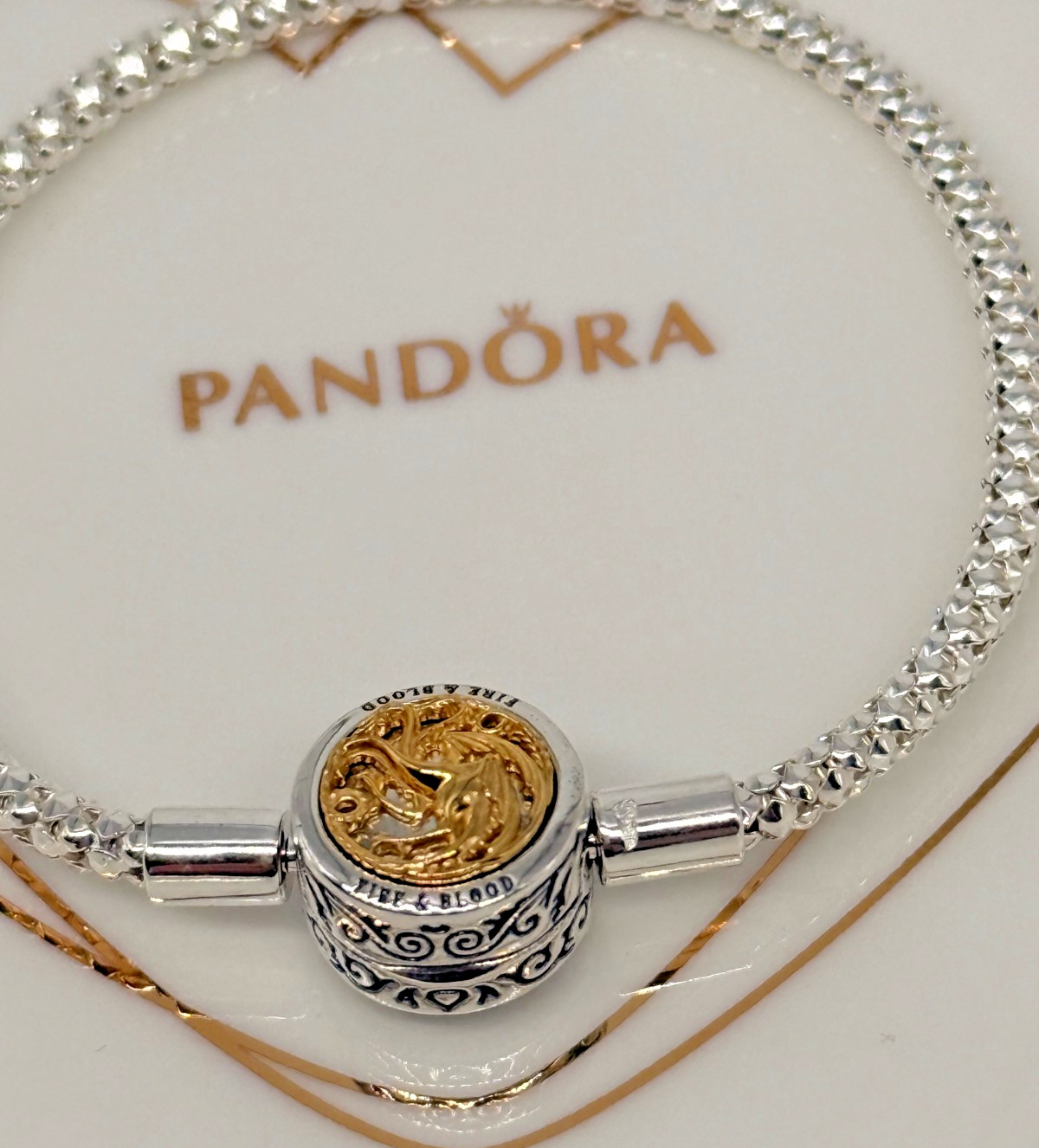 New Pandora x Game of Thrones Moments Studded Chain Bracelet 562964C00-16cm