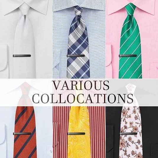 2.2/2.5 Inch Tie Clips for Men in Gift Box, Tie Bar Clip Set for Mens Regular…