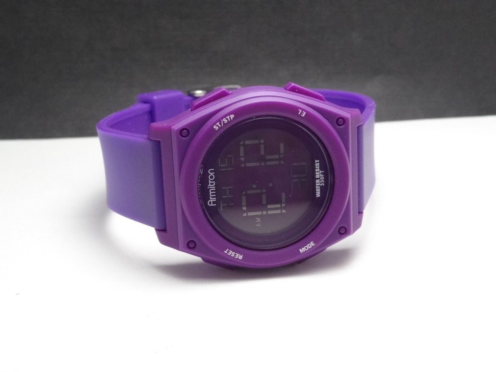 Armitron 45/7027 Day/Date Purple Band & Case Stopwatch Women’s Watch GREAT GIFT