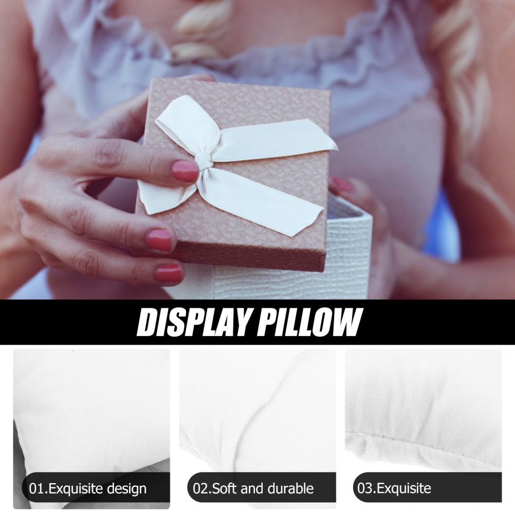 6Pcs White Jewelry Display Pillows Soft Bracelet Cushions for Watch Boxes