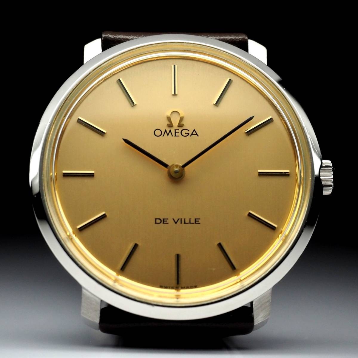[B1P] Omega De Ville Manual Wind One Piece Case Vintage Watch [m6z]