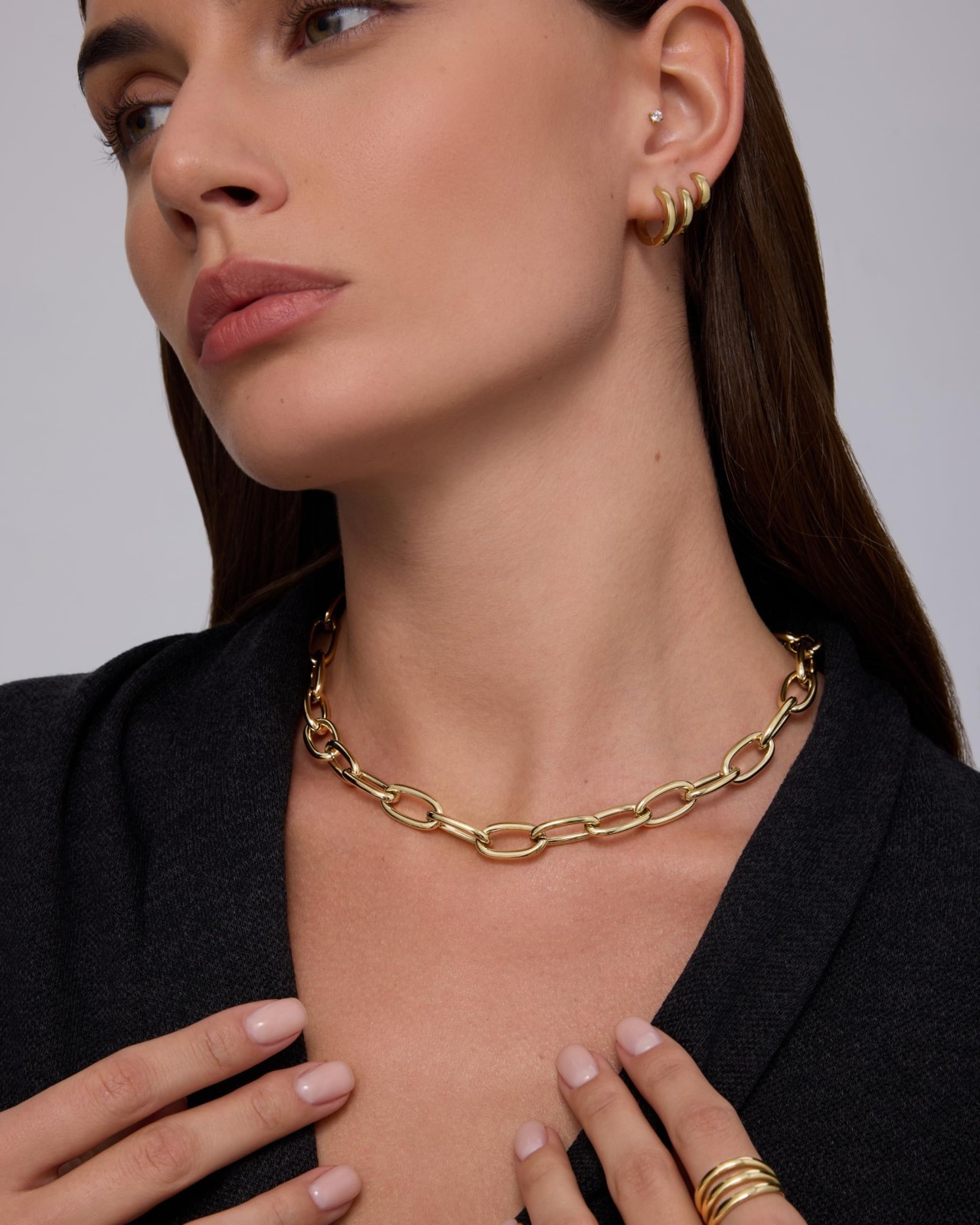 Waterproof Gold Plated Chain Necklace for Women – Herringbone, Snake, Rope & Mor