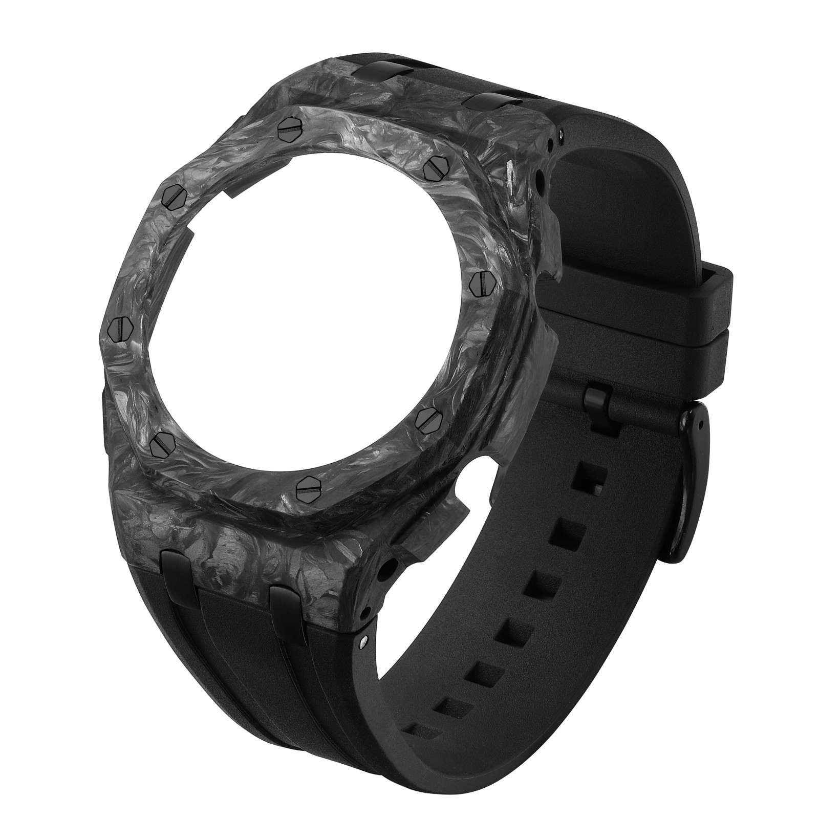 Real Forged Carbon Fiber Mod Kit Case Rubber Band for G-SHOCK GA-2100 2110 Strap