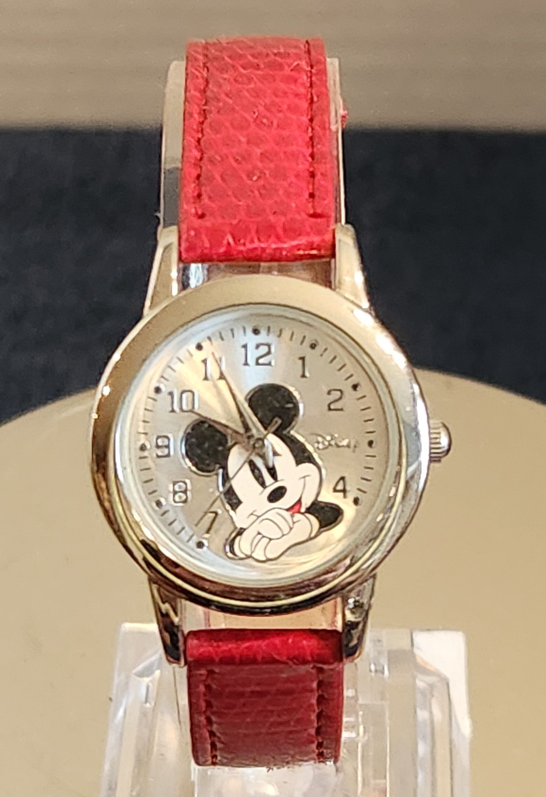 Accutime DISNEY Mickey Mouse Watch w/Red Band
