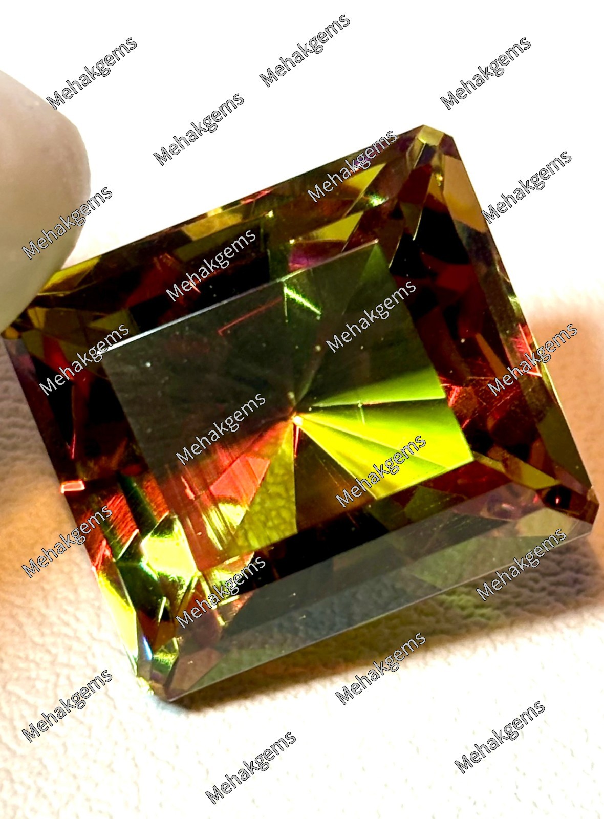 55ct Emerald Cut Zultanite Gemstone | Color Changing Diaspore, Precision Cut