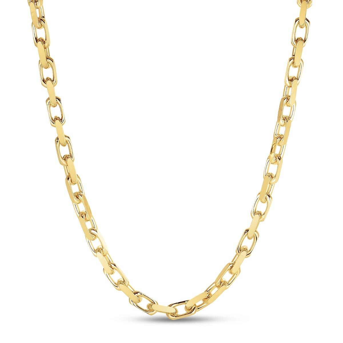 10k Yellow Gold 22″ Solid Anchor French Cable Link Chain/Necklace 12Grams 2.5MM