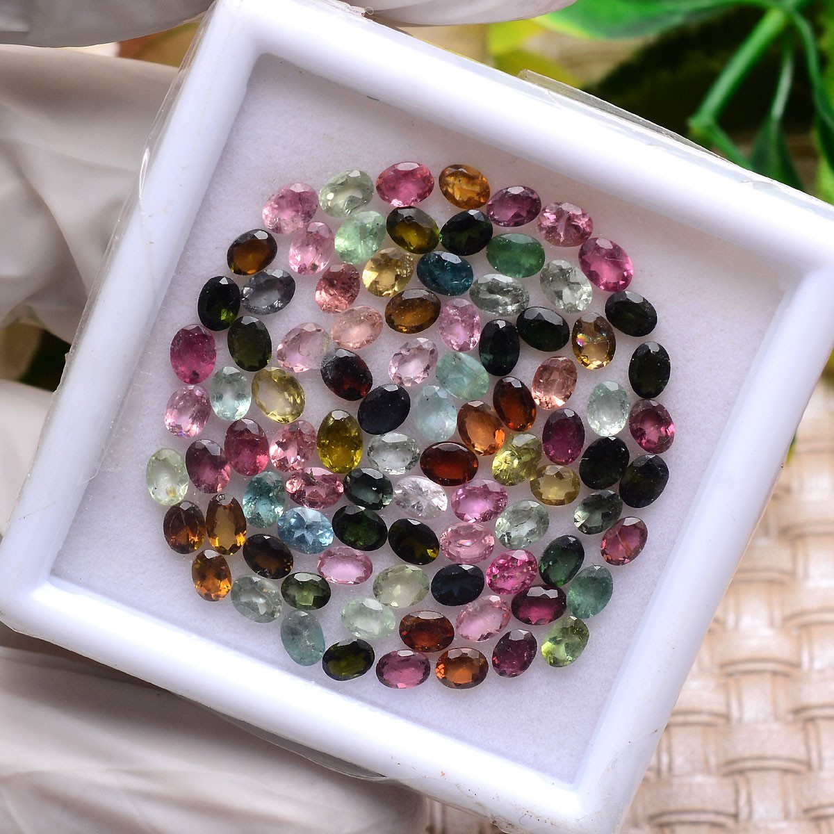 27 Pcs Natural Multi Tourmaline 3.79mm-4.43mm Oval Cut Untreated Gemstones Lot
