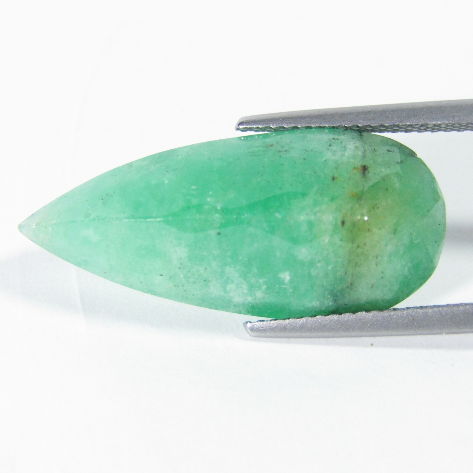 14.58Cts Natural Zambian Emerald 27.5x12x7.6mm Long Pear Loose Gemstone Ref-VDO!