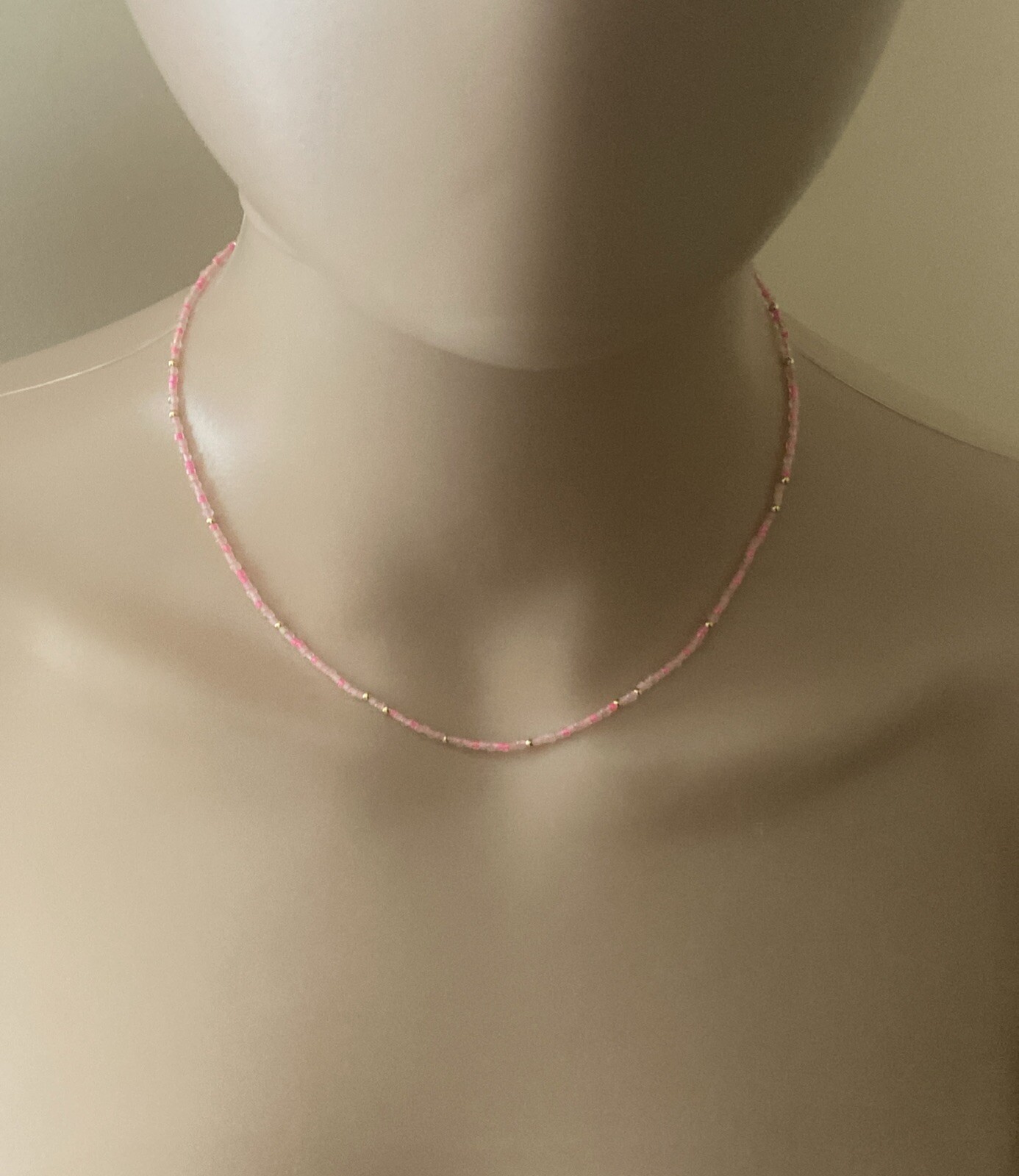Gorjana 18K Gold Plated Poppy Gem Rose Quartz Necklace 233-106-31-G