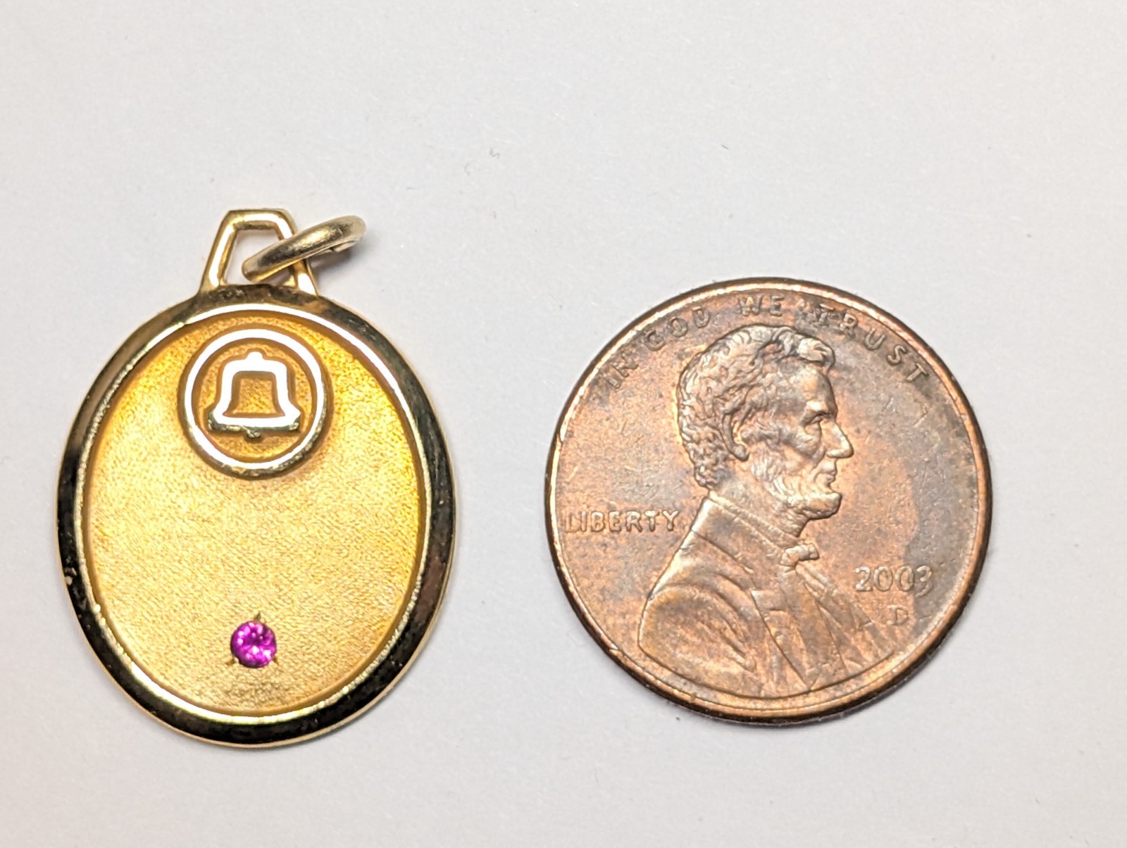 VINTAGE BELL SYSTEMS GOLD FILLED CHARM SIGNED LGB 1/5 10K WEIGHS 3.5 GRAMS